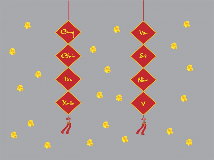 Cây đối tết 4 chữ ý nghĩa nhất